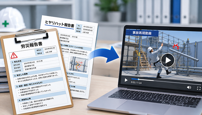 資料から制作された再現動画